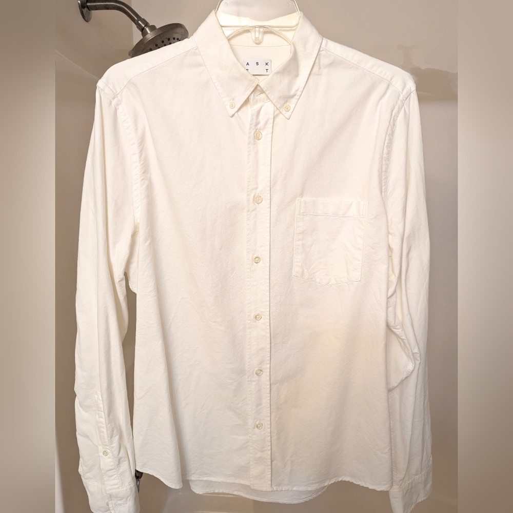 Men's White Oxford  Shirt